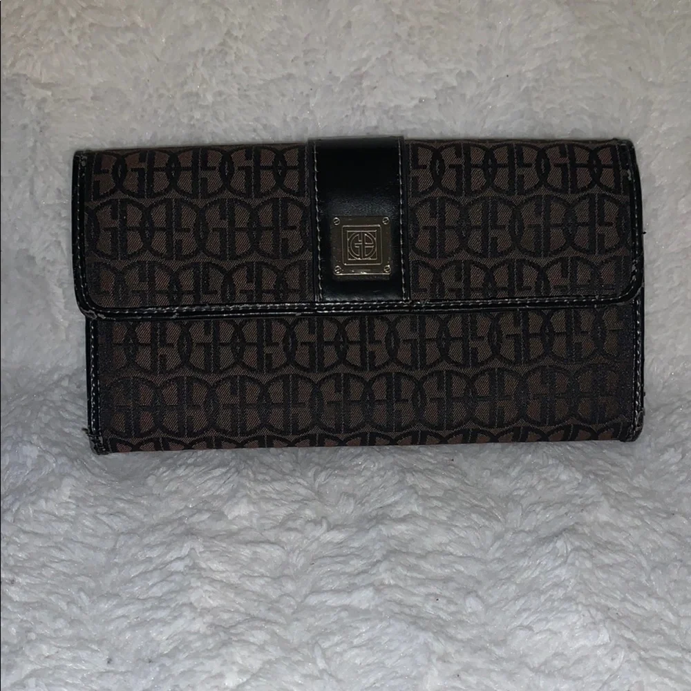 Giani Bernini Brown and Black Logo Wallet